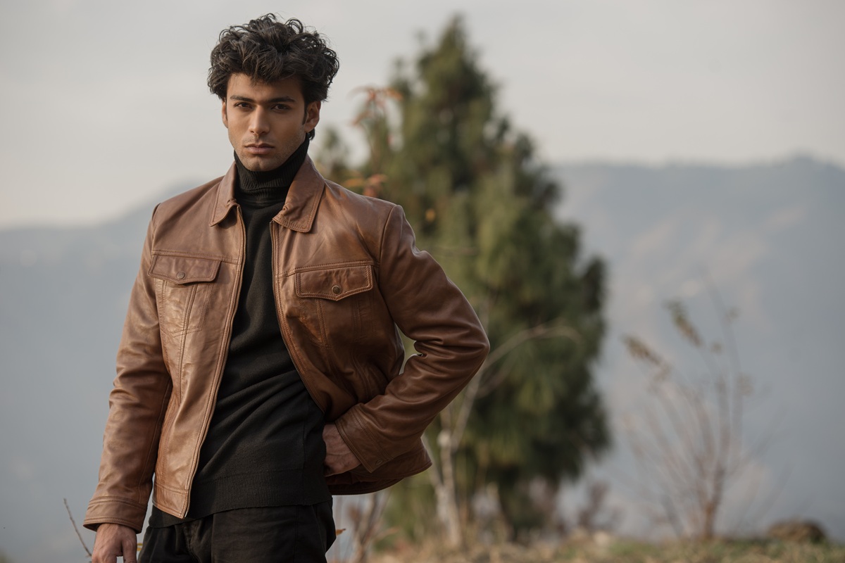 Vince Cognac Brown Leather Jacket